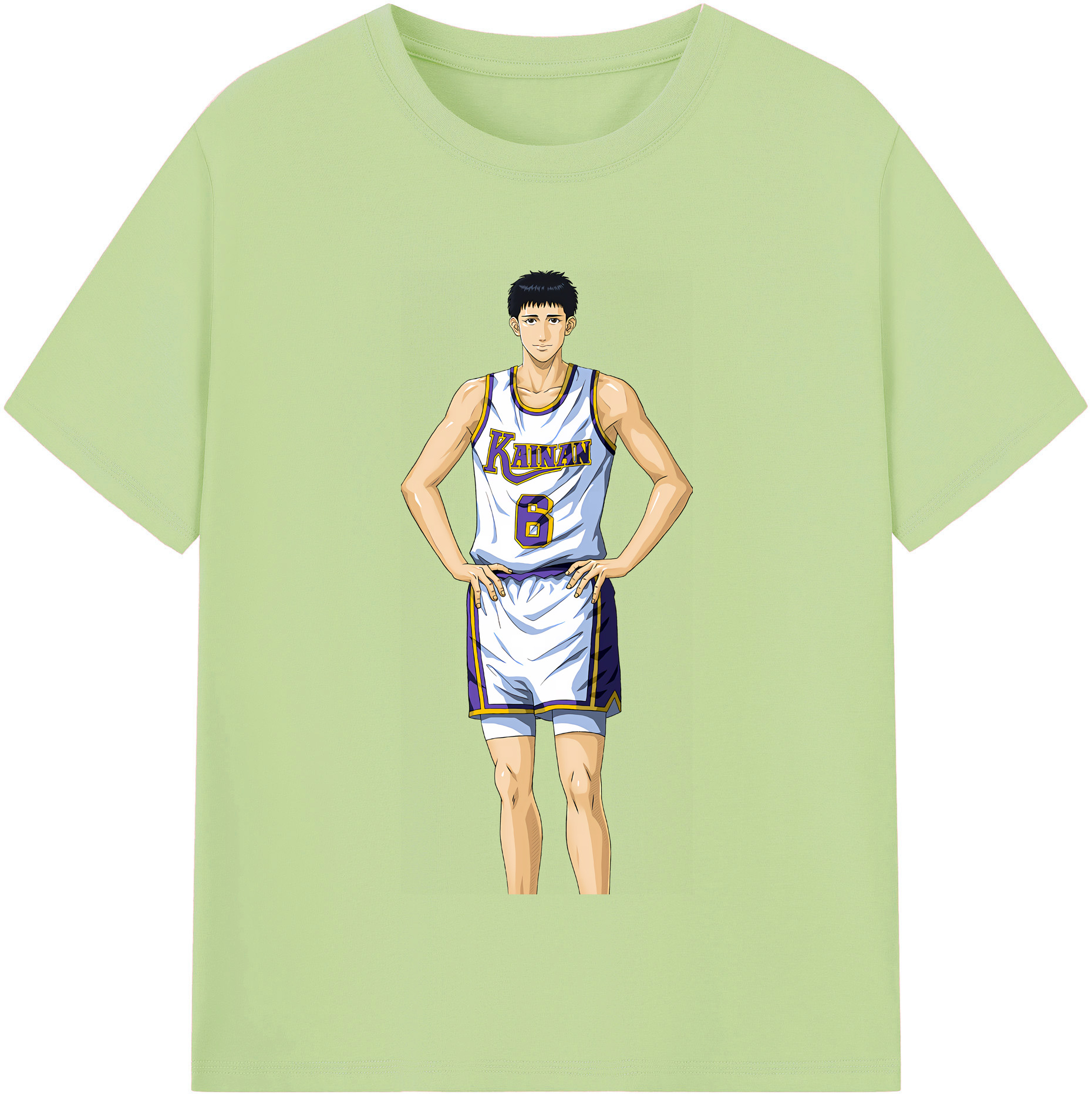 SLAM DUNK／スラムダンク 綿100％半袖Tシャツ（フロントプリント）